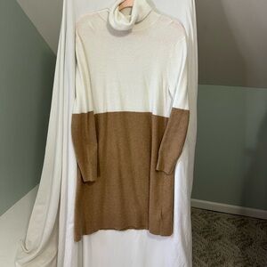 J. Crew Women's Two-Tone Turtleneck Sweater dress size medium